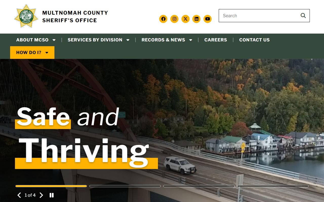 Multnomah County Sheriff Office website for records access
