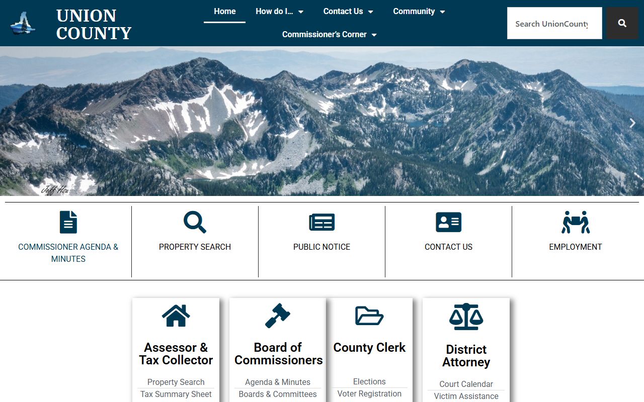 Union County Sheriff's Office website for booking reports and records
